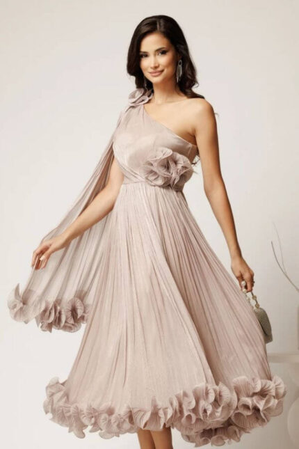 rochie nuntă sau botez voal cu volănașe